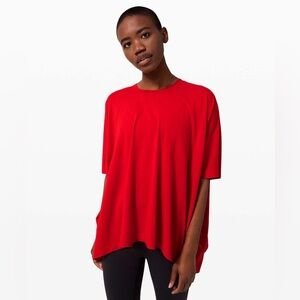 Lululemon LA Box Tee in Dark Red